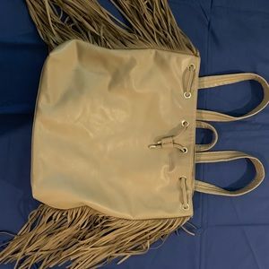 SOLD-bag- fringe gold accents.